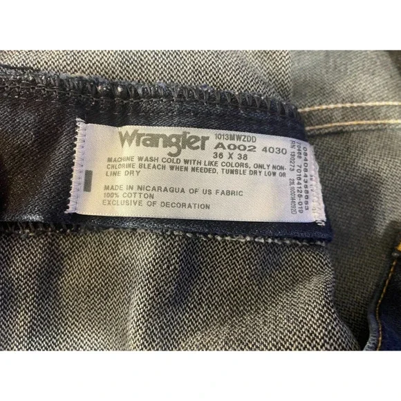 "WRANGLER Cowboy Cut Original A002 4030 36x38 Blue Denim" - Picture 7 of 7